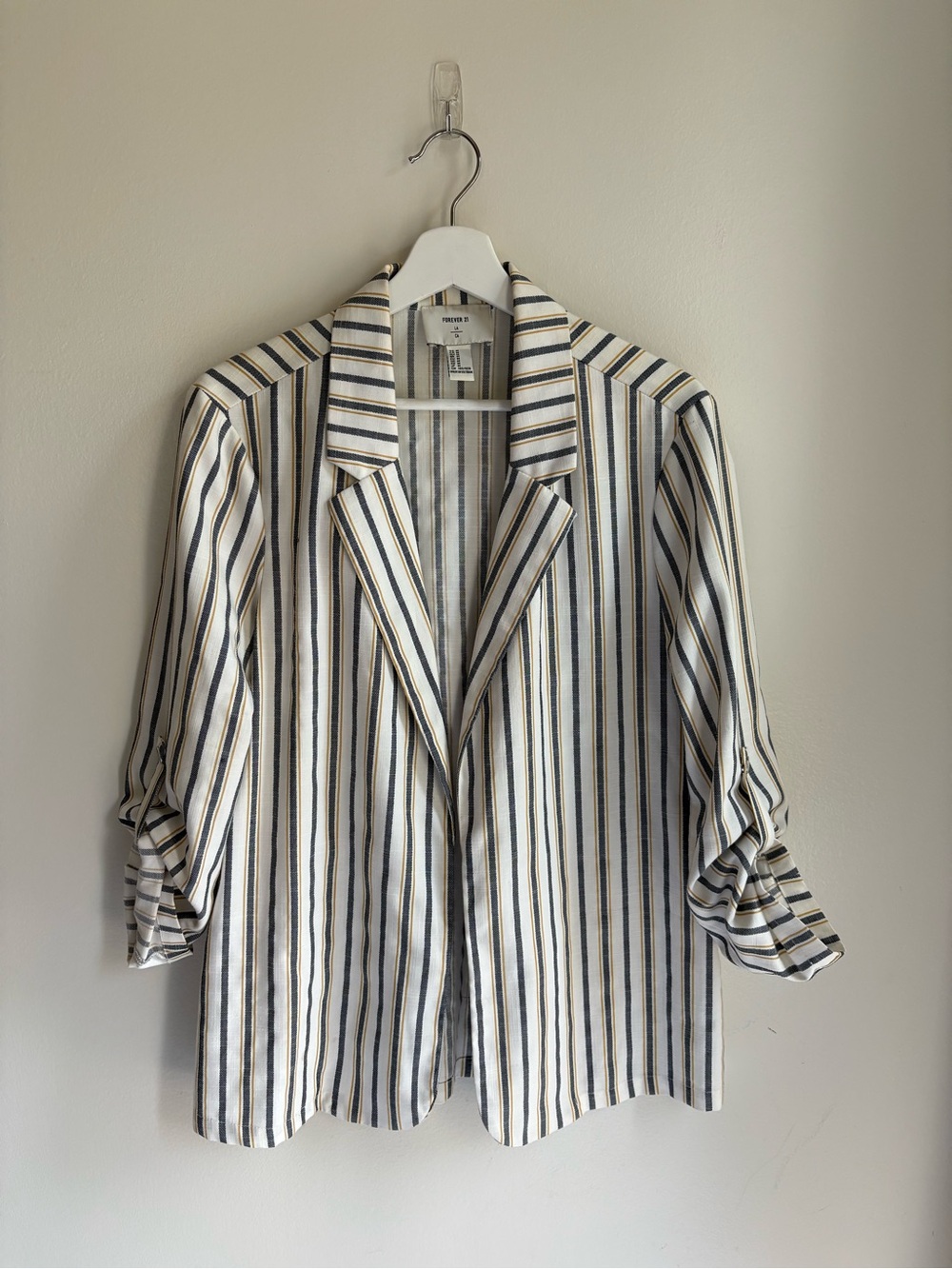 Yellow and Blue Striped Blazer
